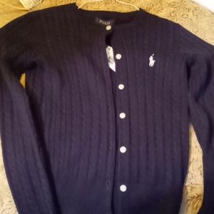 Navy polo sweater